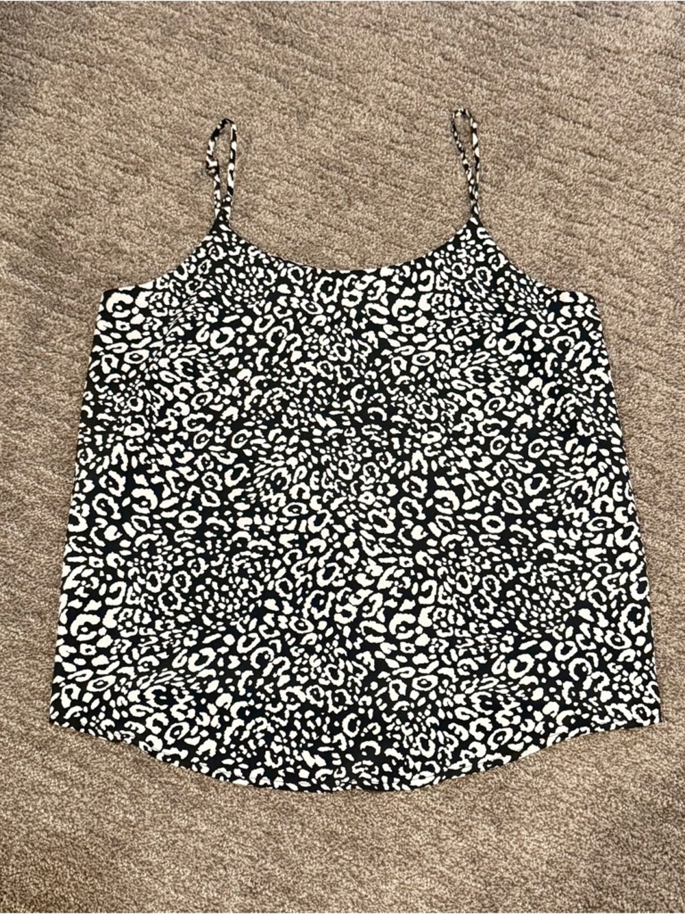Naked Zebra Black and White Leopard Print Cami